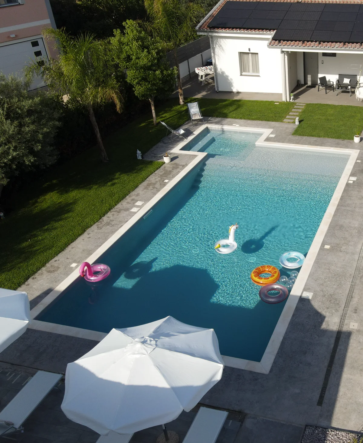 La piscina vista dall'alto