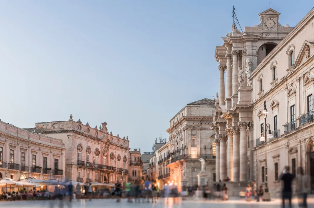 Piazza Duomo in Ortygia, Syrakus